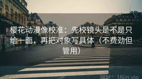 樱花动漫像校准：先校镜头是不是只给一面，再把对象写具体（不费劲但管用）